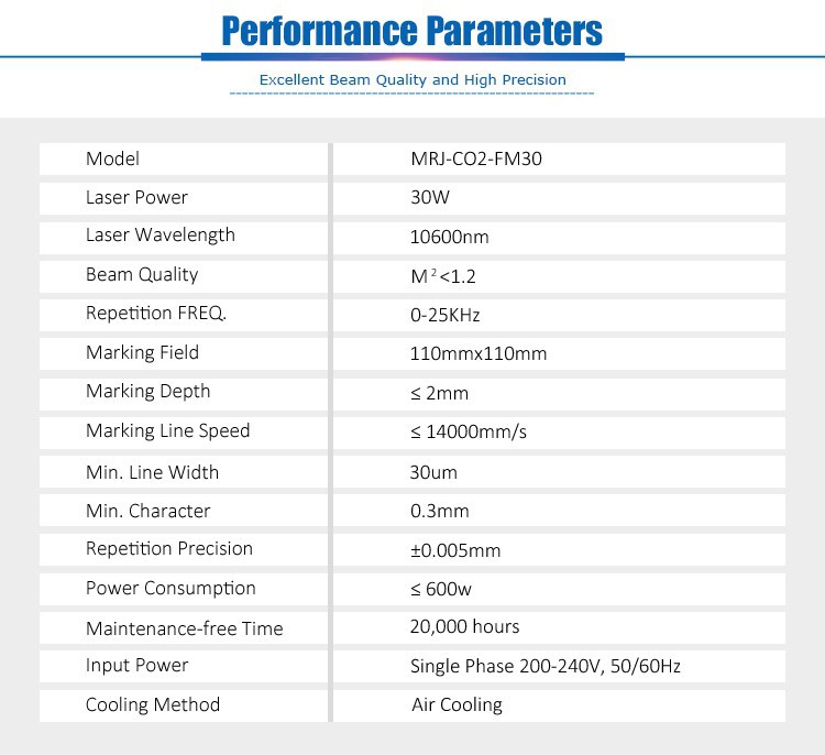 Flying CO2 laser marking machineMRJ-CO2-FM3003