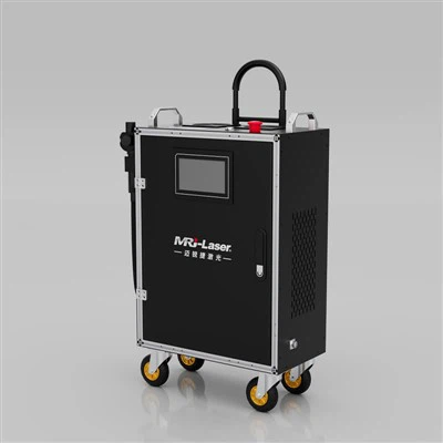 Čemodāna 300 vatu impulsa lāzera viļņu lāzera tīrīšanas mašīna āra sienu tīrīšanai